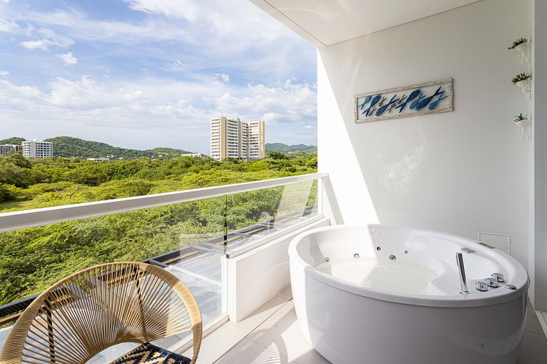 Apartasuite en Santa Marta con jacuzzi