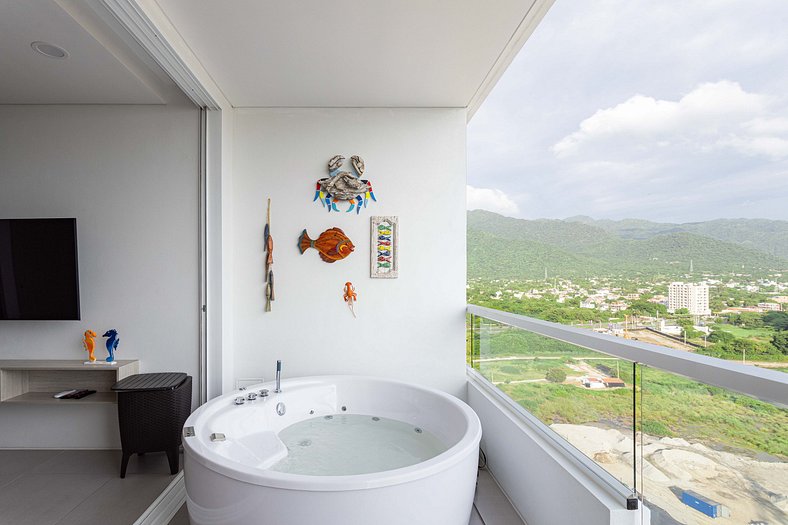 Apartasuite en Santa Marta con jacuzzi