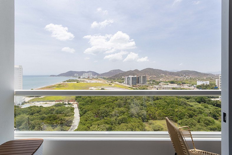 Bello Horizonte, suite moderna, vista playera piso 16